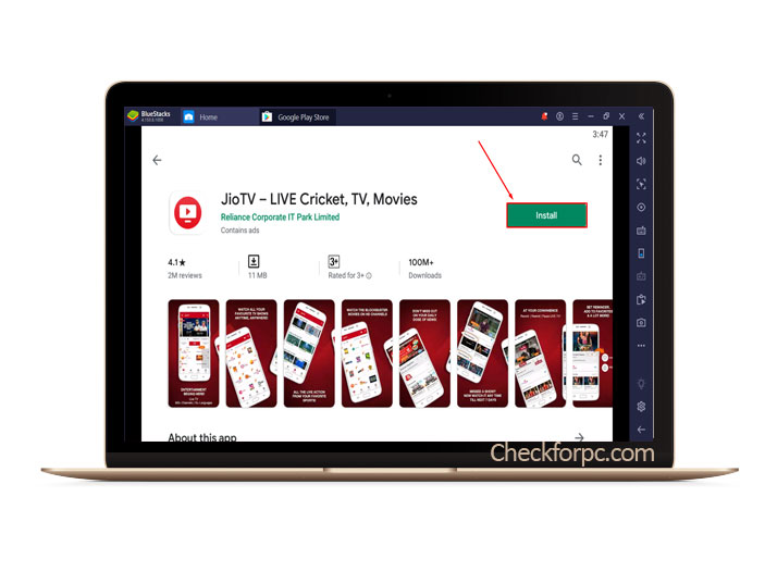 download JioTV For PC