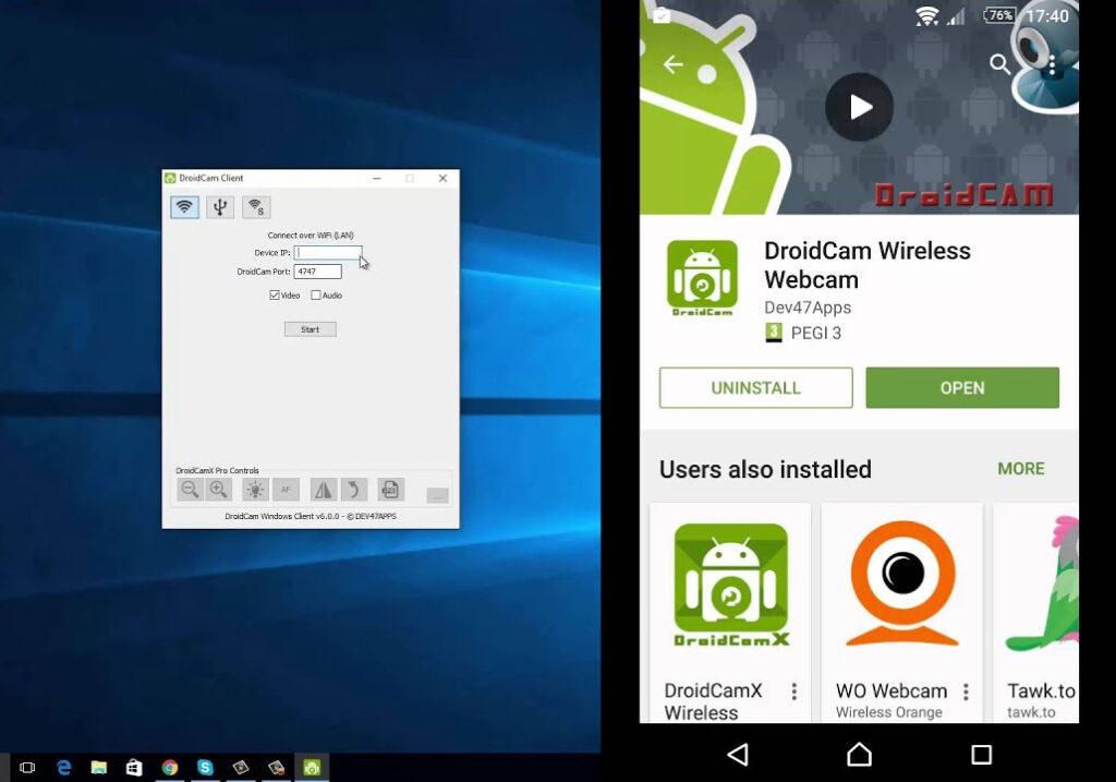 DroidCam for PC